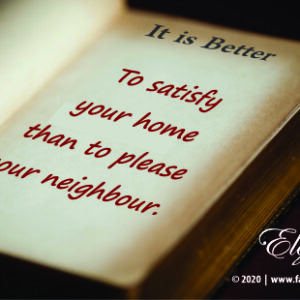 It is better to satisfy your home It is better to satisfy your home